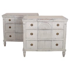 Pair of 19th century Swedish Breakfront Commodes