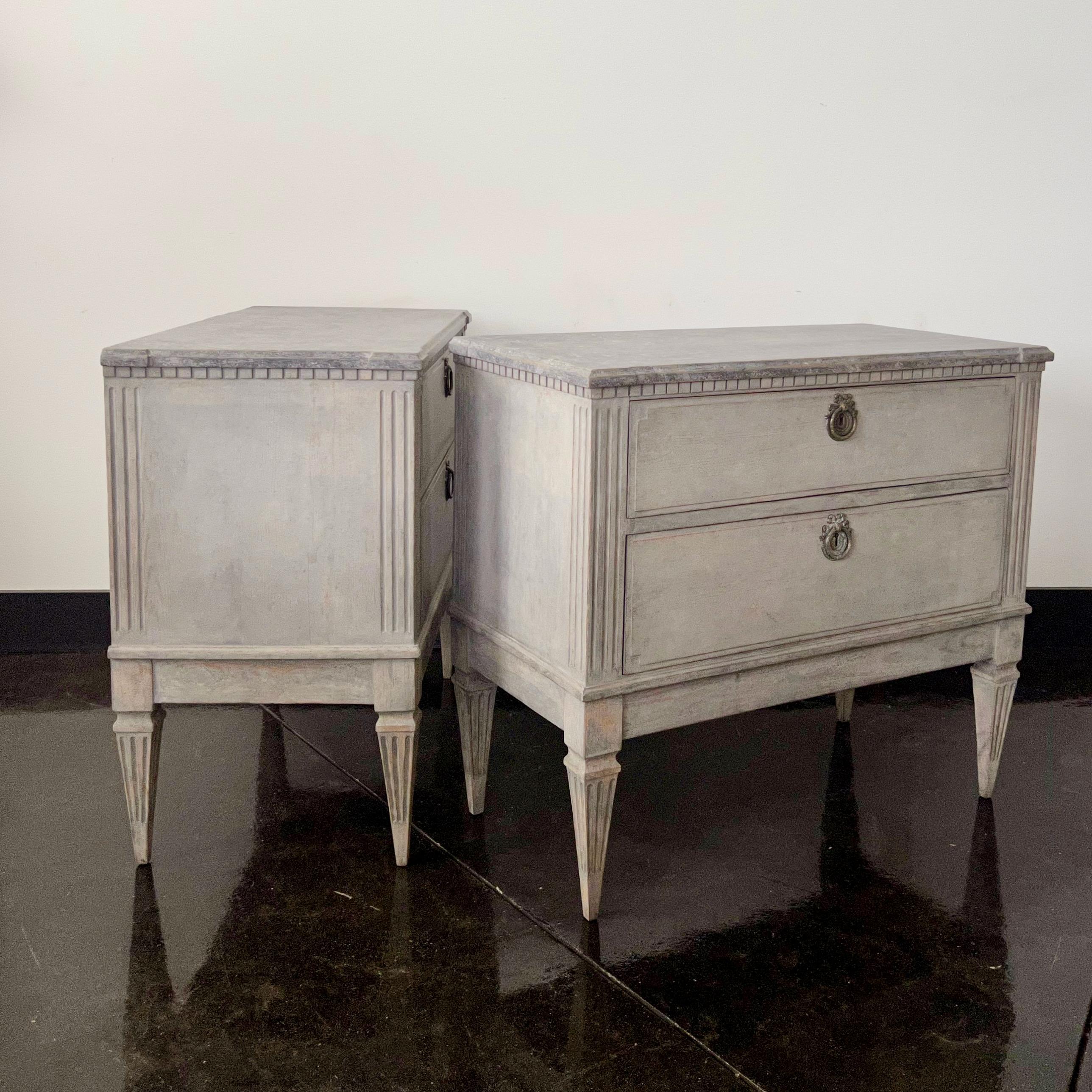 Pair of 19th Century Swedish Chest of Drawers In Good Condition In Charleston, SC