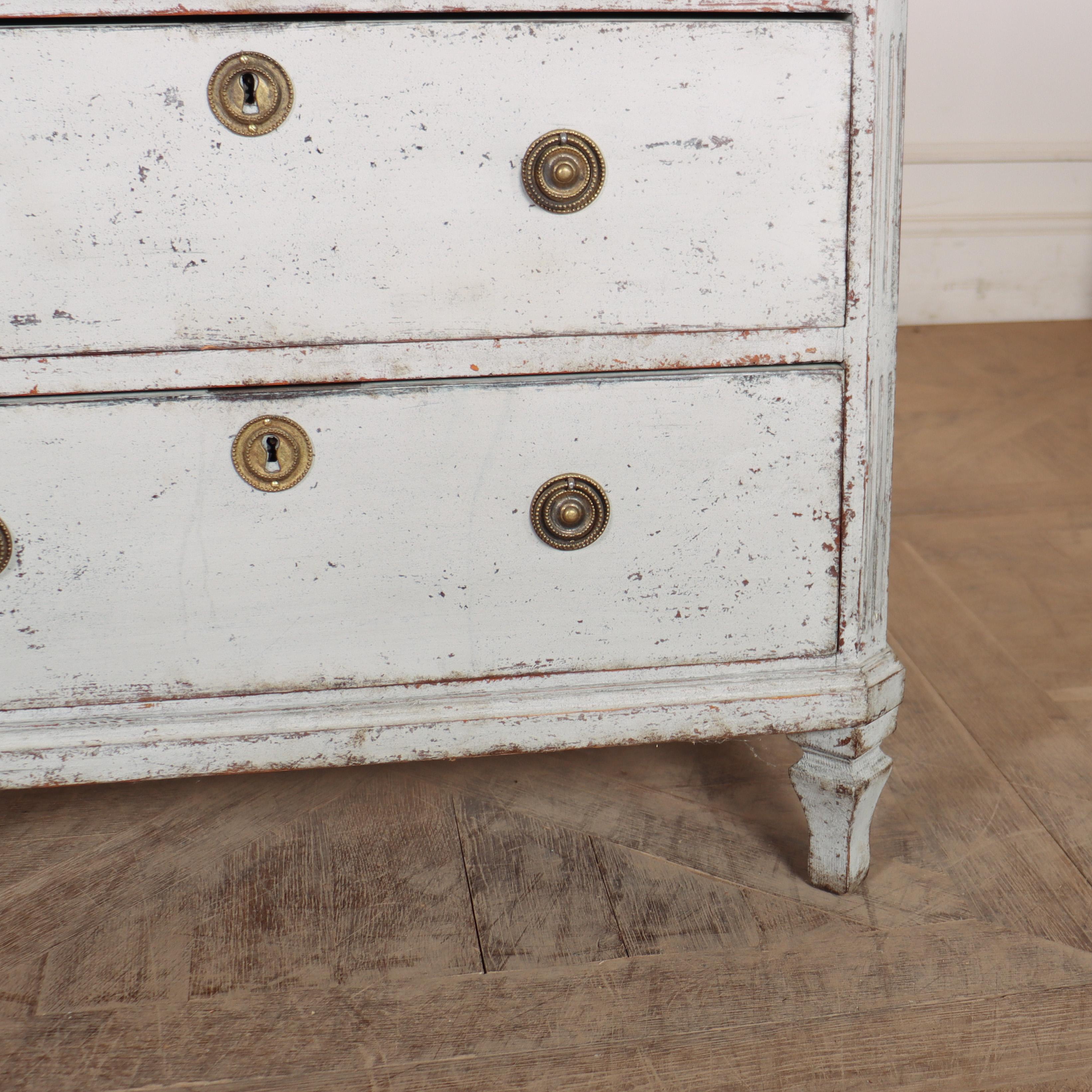 Painted Pair of 19th Century Swedish Commodes For Sale