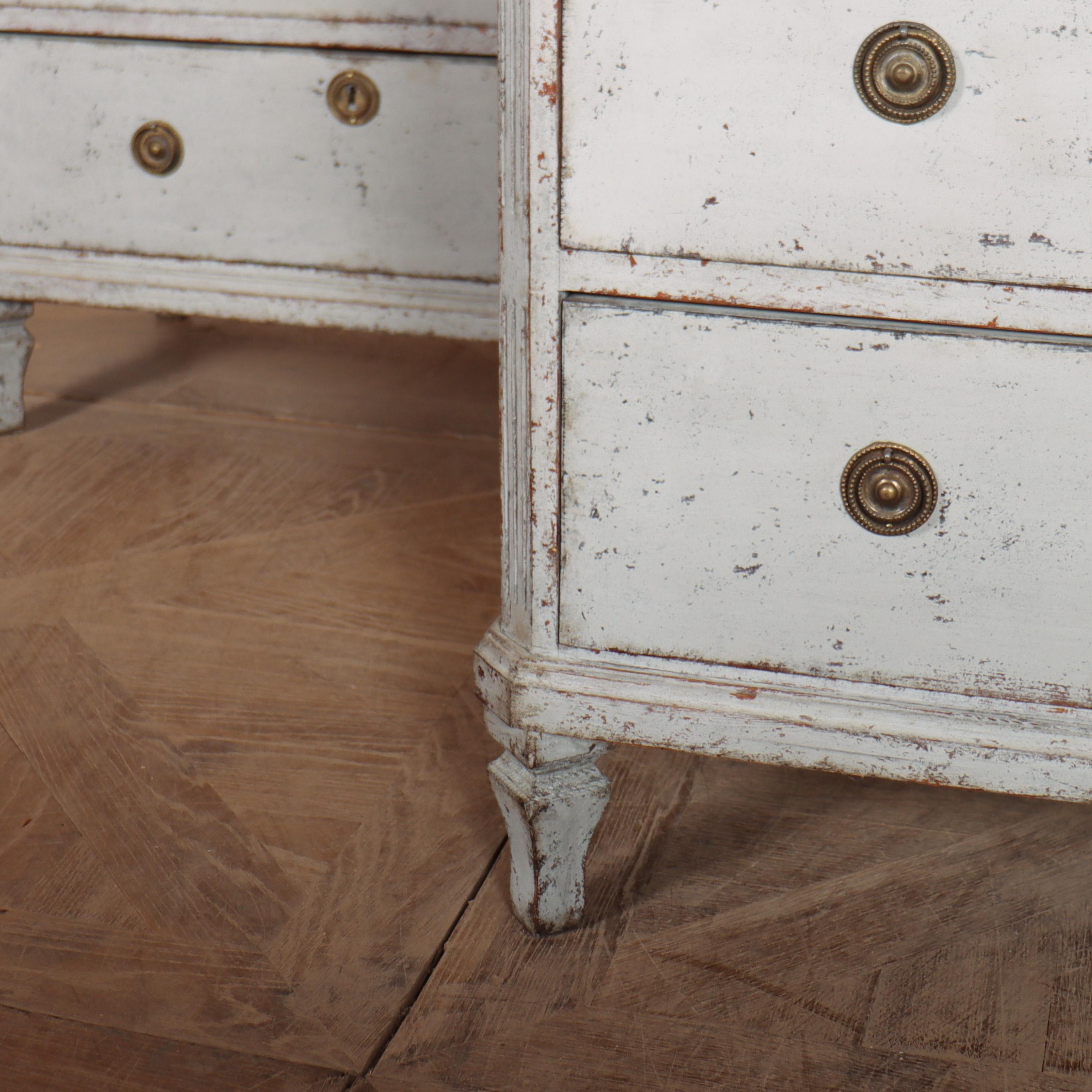 Brass Pair of 19th Century Swedish Commodes For Sale