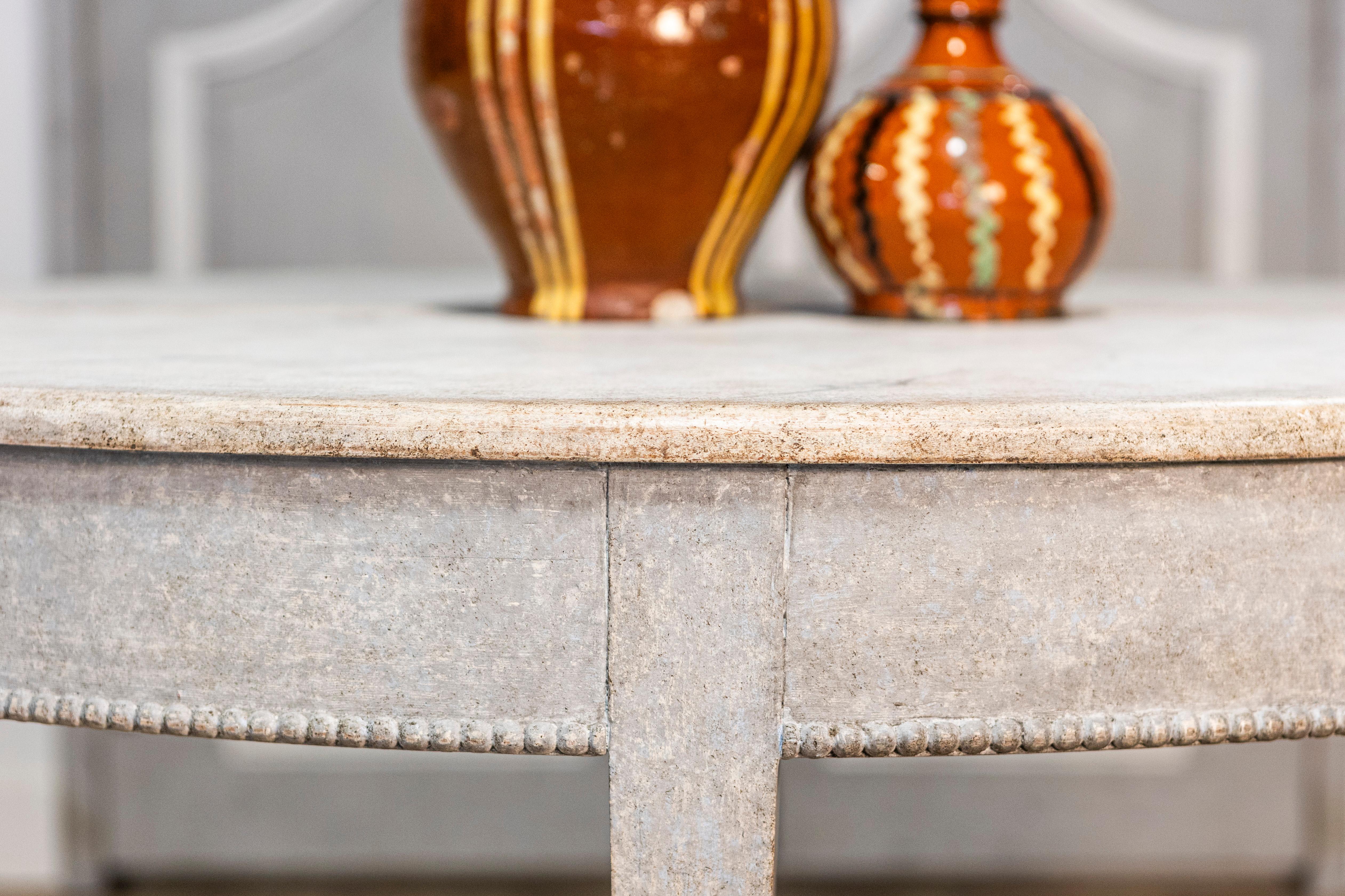 Pair of 19th Century Swedish Demi Lune Console Tables Circa 1880 6