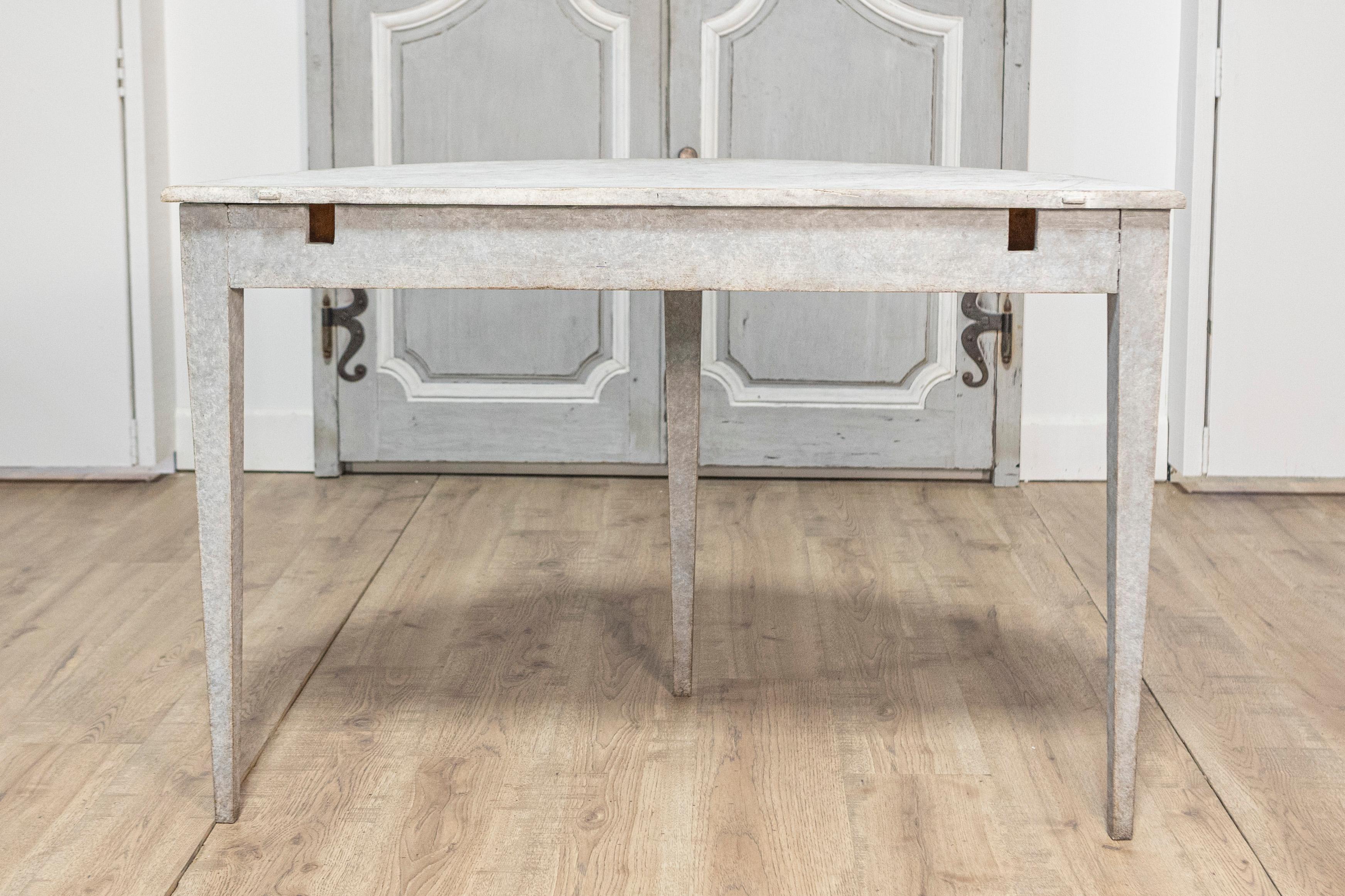 Pair of 19th Century Swedish Demi Lune Console Tables Circa 1880 1