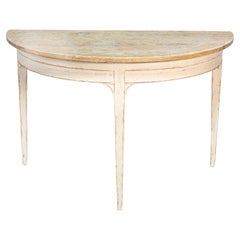 Pair of 19th Century Swedish Demi Lune Console Tables