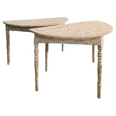 Paire de consoles suédoises Demi Lune du 19ème siècle
