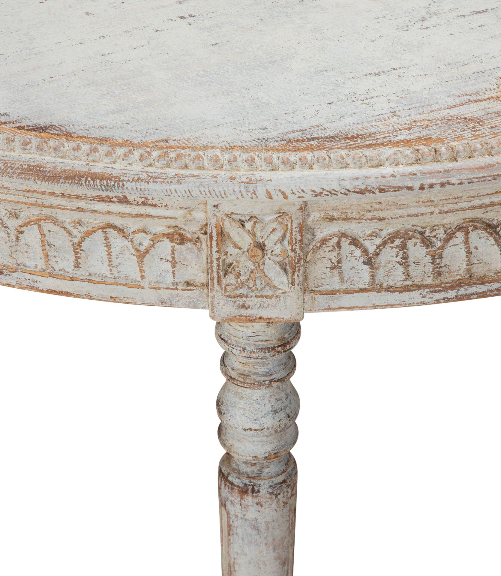 Pair of 19th Century Swedish Demi Lunes For Sale 3