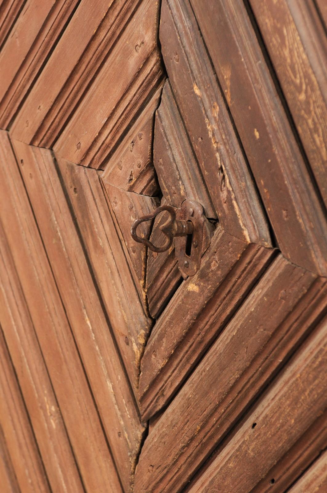 Pareja de puertas suecas del siglo XIX con diseño de rombos Sueco en venta