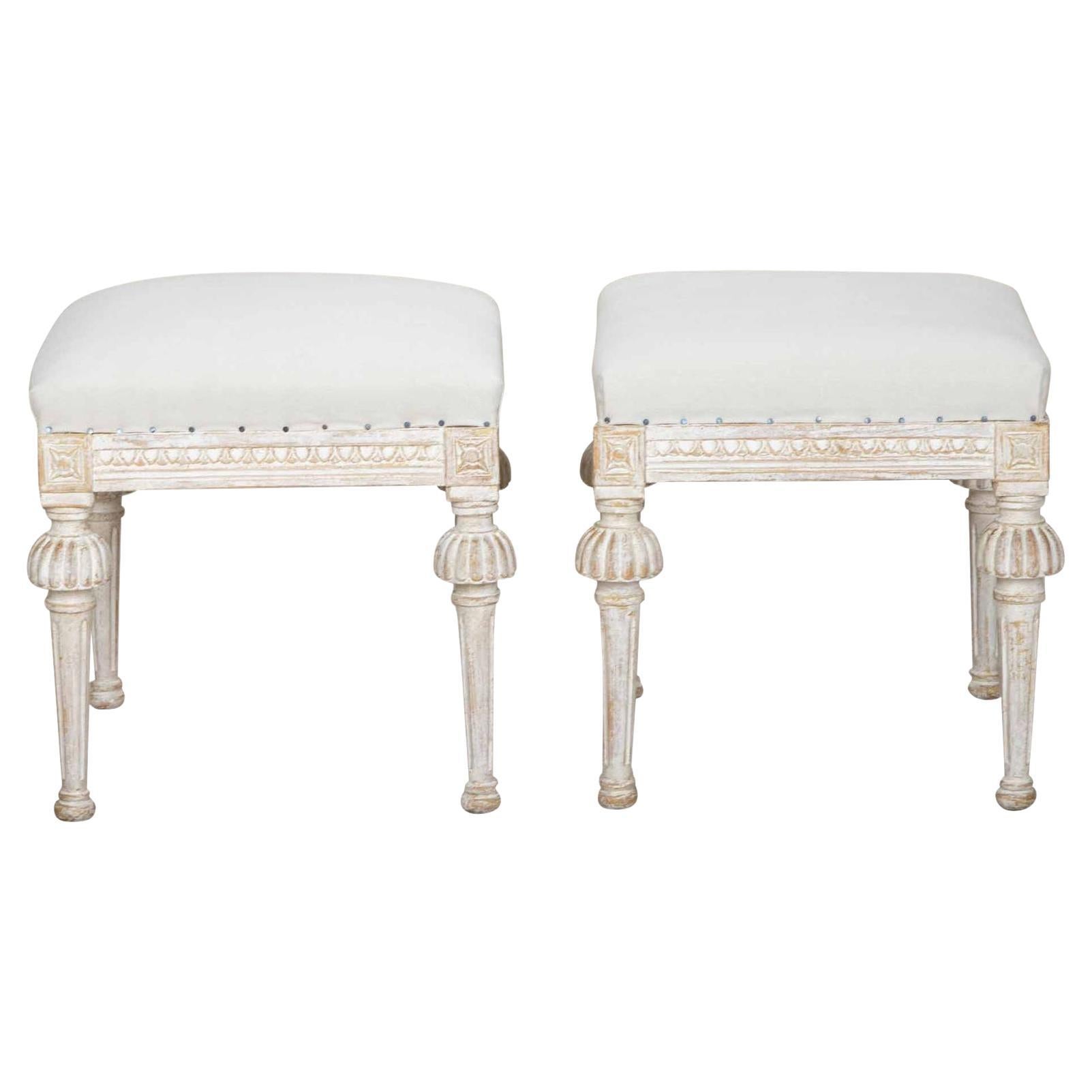 Pair of 19th Century Swedish Footstools For Sale