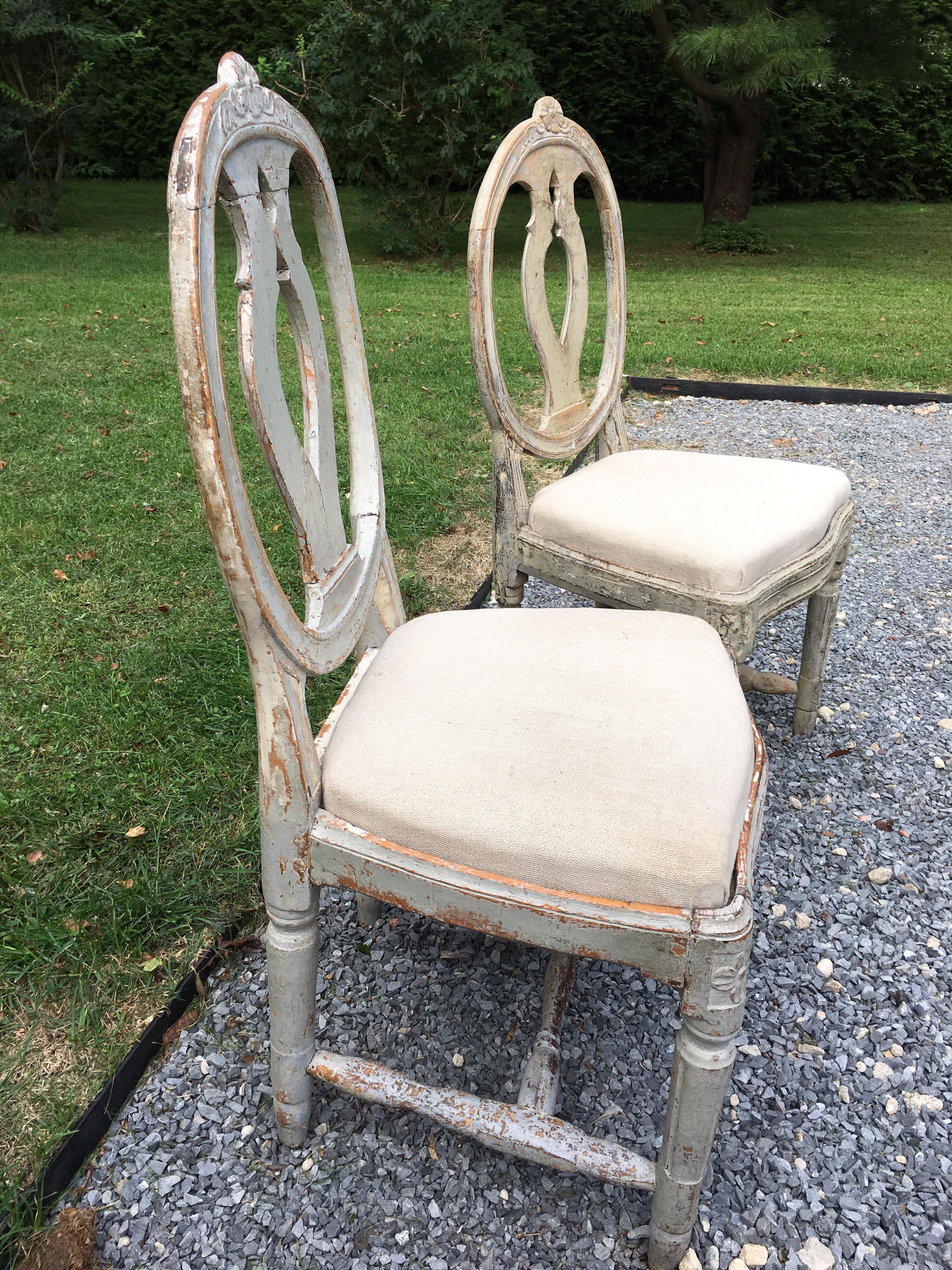 Pair of 19th Century Swedish Gustavian Chairs 7