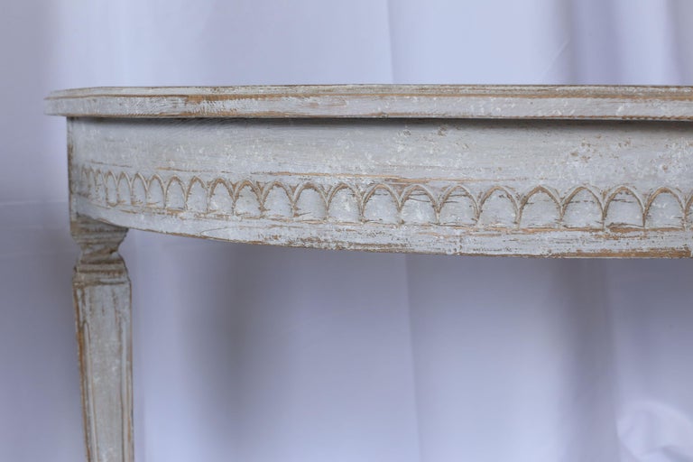 Pair of 19th Century Swedish Gustavian Demilune Tables For Sale 3
