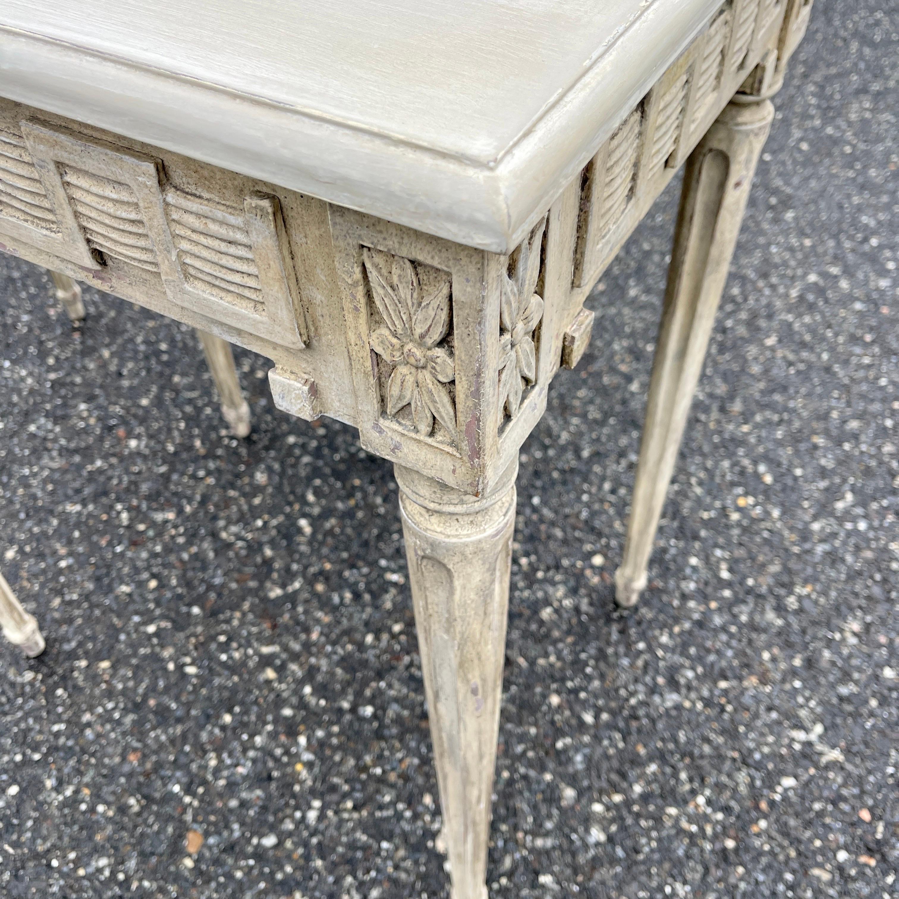 Pair of 19th Century Swedish Gustavian Painted Console Tables 13