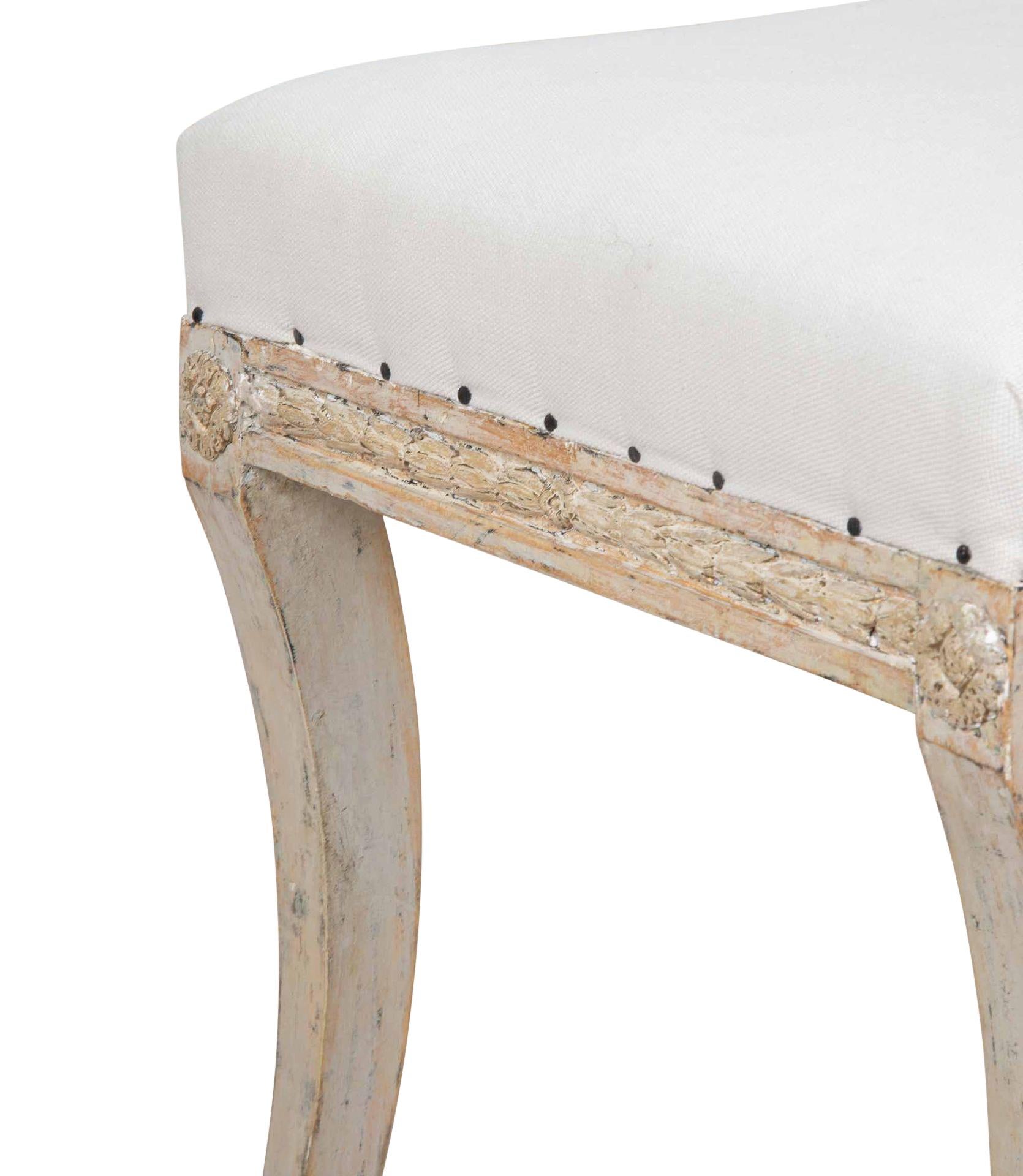 Bois Paire de poufs suédois d'époque gustavienne du 19e siècle en vente