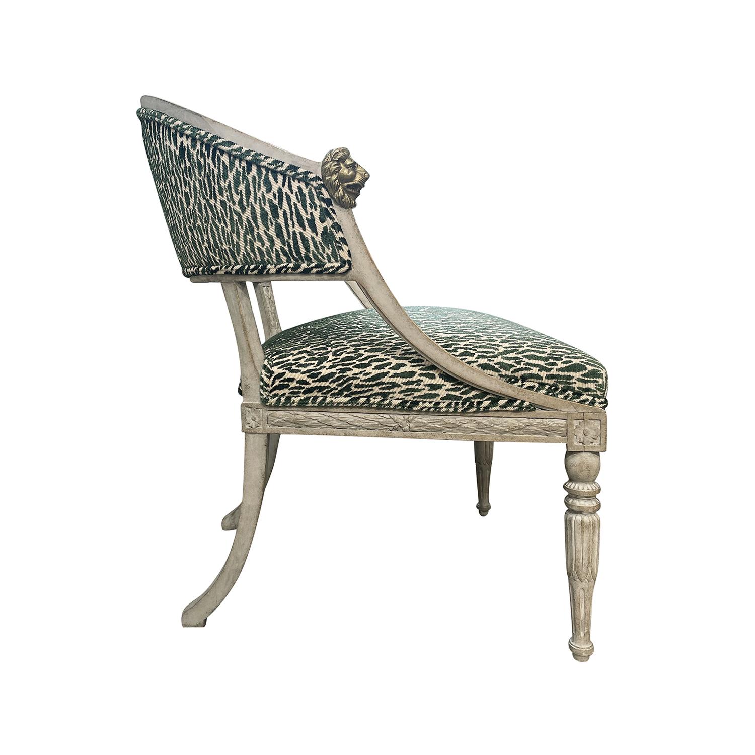 Fabric Pair of 19th Century Swedish Gustavian Side Chairs Attributed to Ephraim Ståhl For Sale