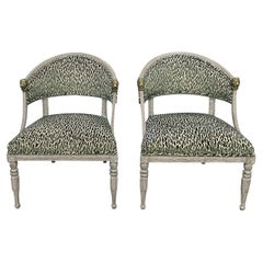 Antique Pair of 19th Century Swedish Gustavian Side Chairs Attributed to Ephraim Ståhl