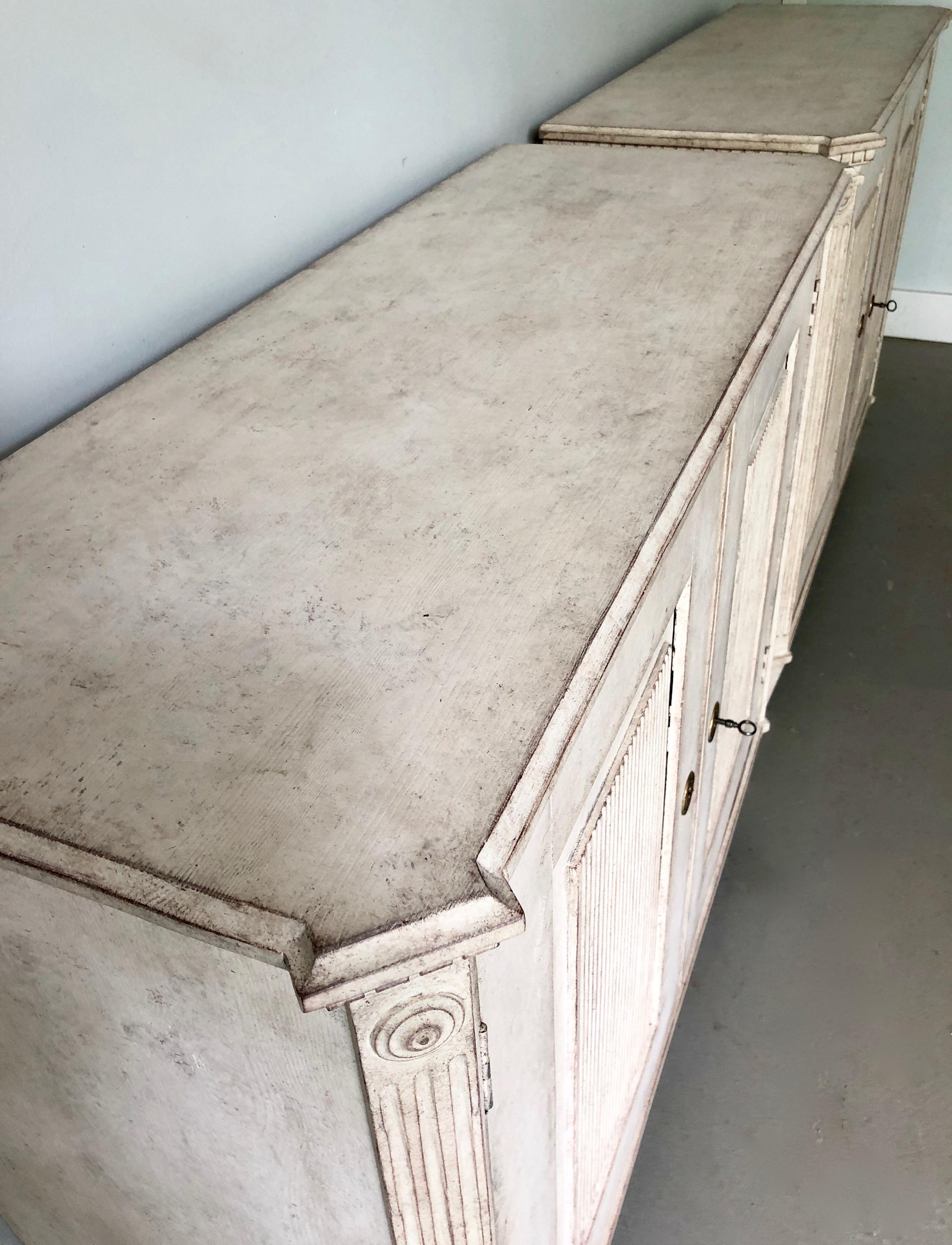 Wood Pair of 19th Century Swedish Gustavian Sideboards