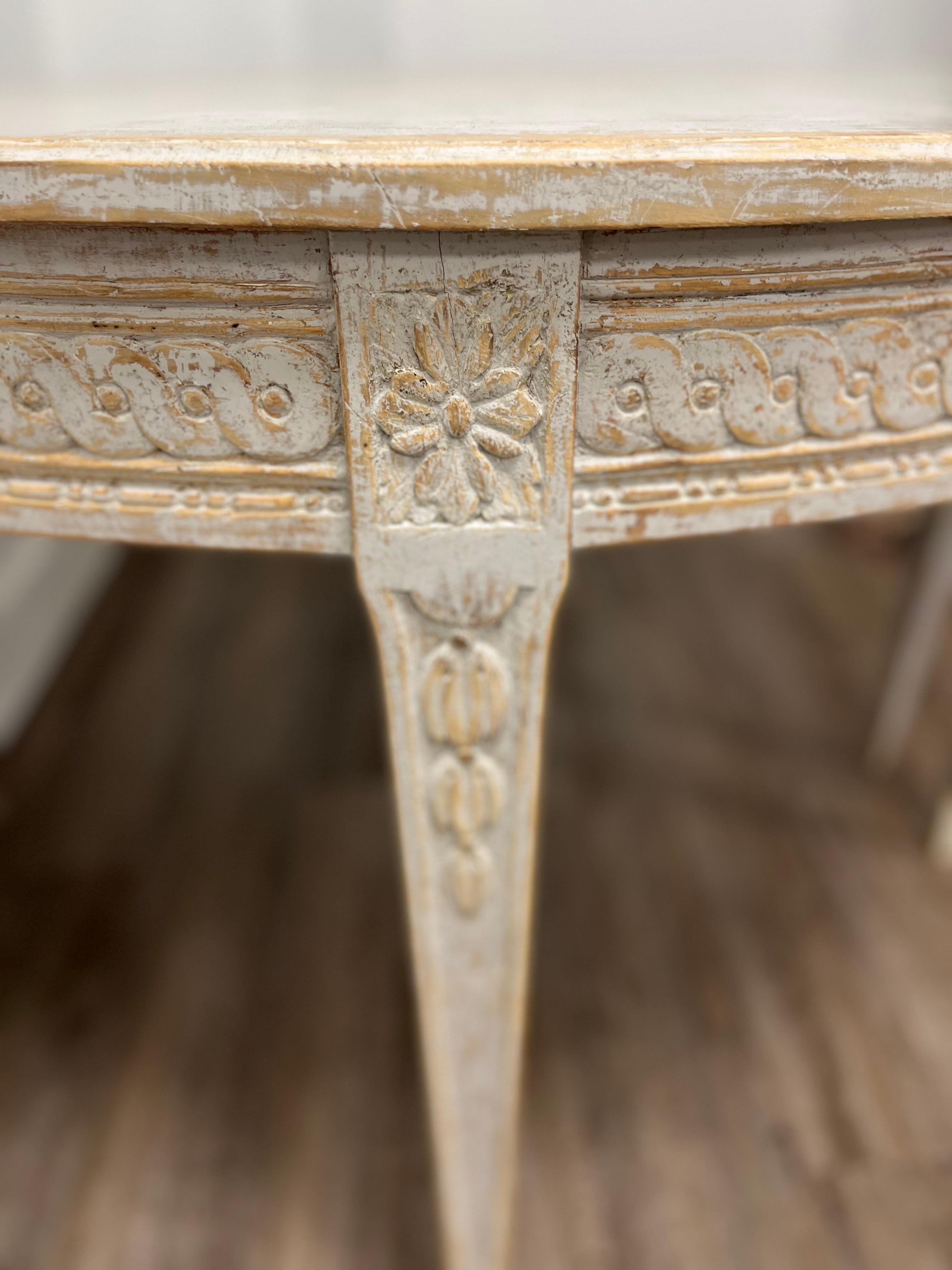 Bois Paire de tables Demilune suédoises de style gustavien du 19e siècle en vente