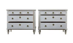 Pair of 19th century Swedish hand painted chest of drawers