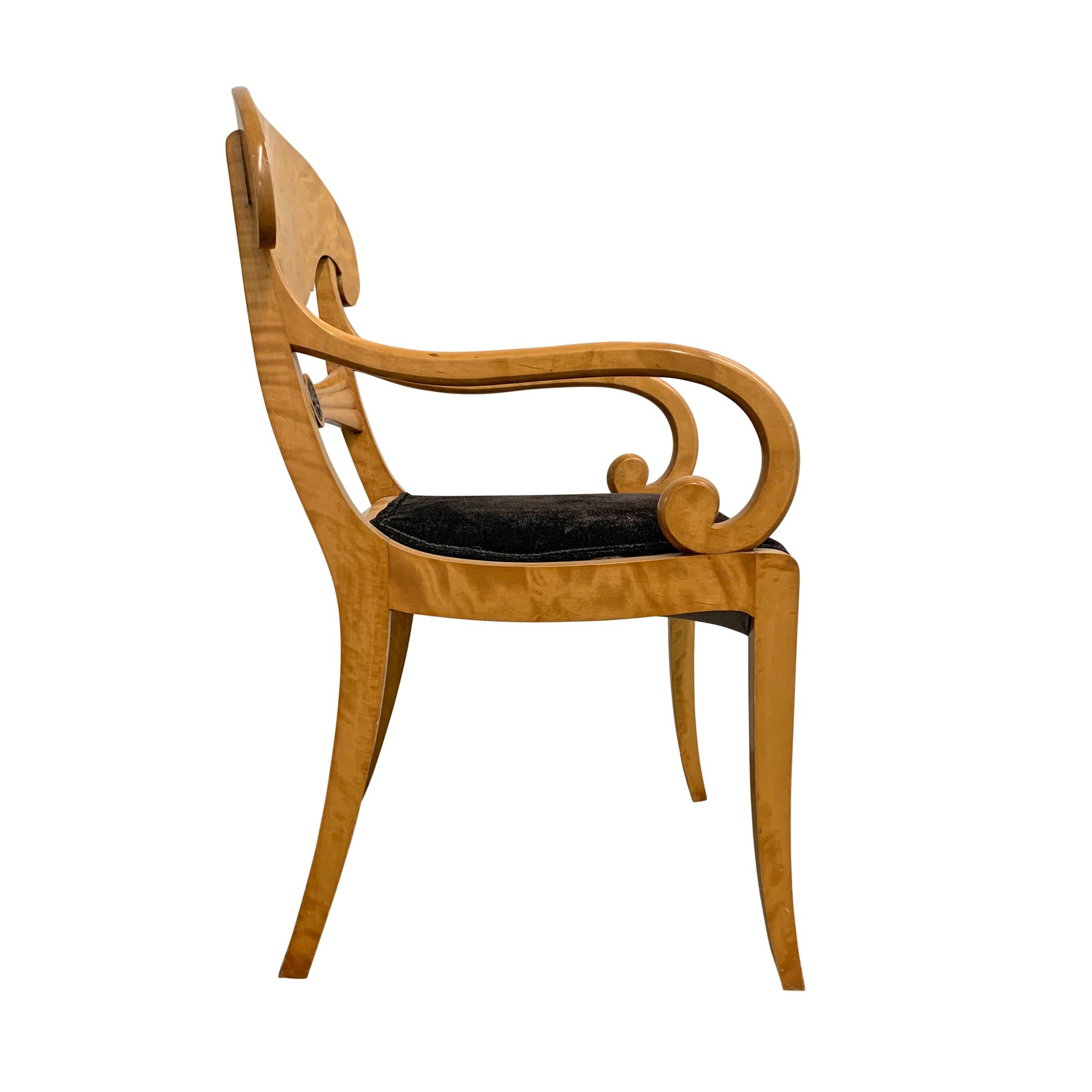 Pair of 19th Century Swedish Karl Johan Chairs For Sale 1