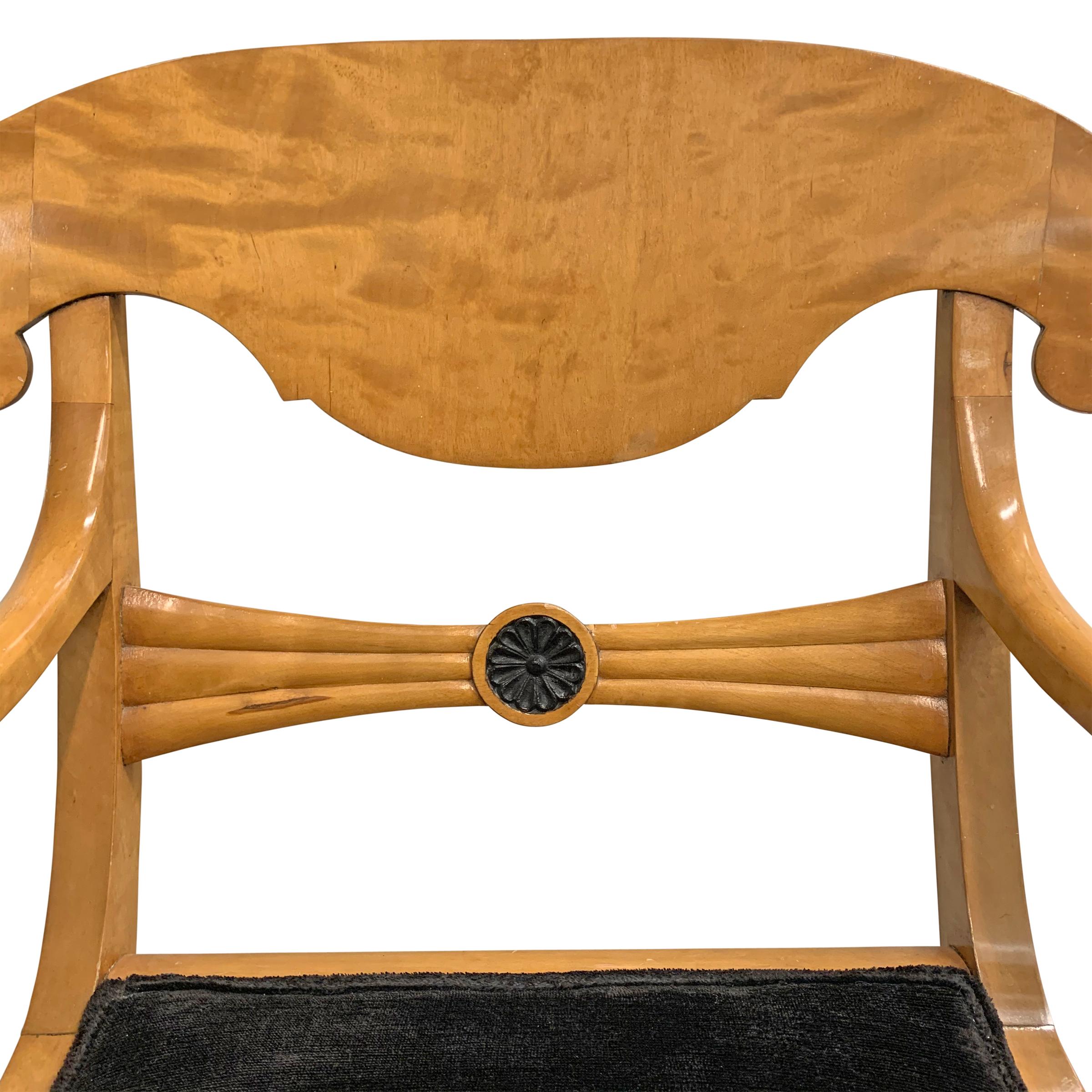 Pair of 19th Century Swedish Karl Johan Chairs For Sale 3