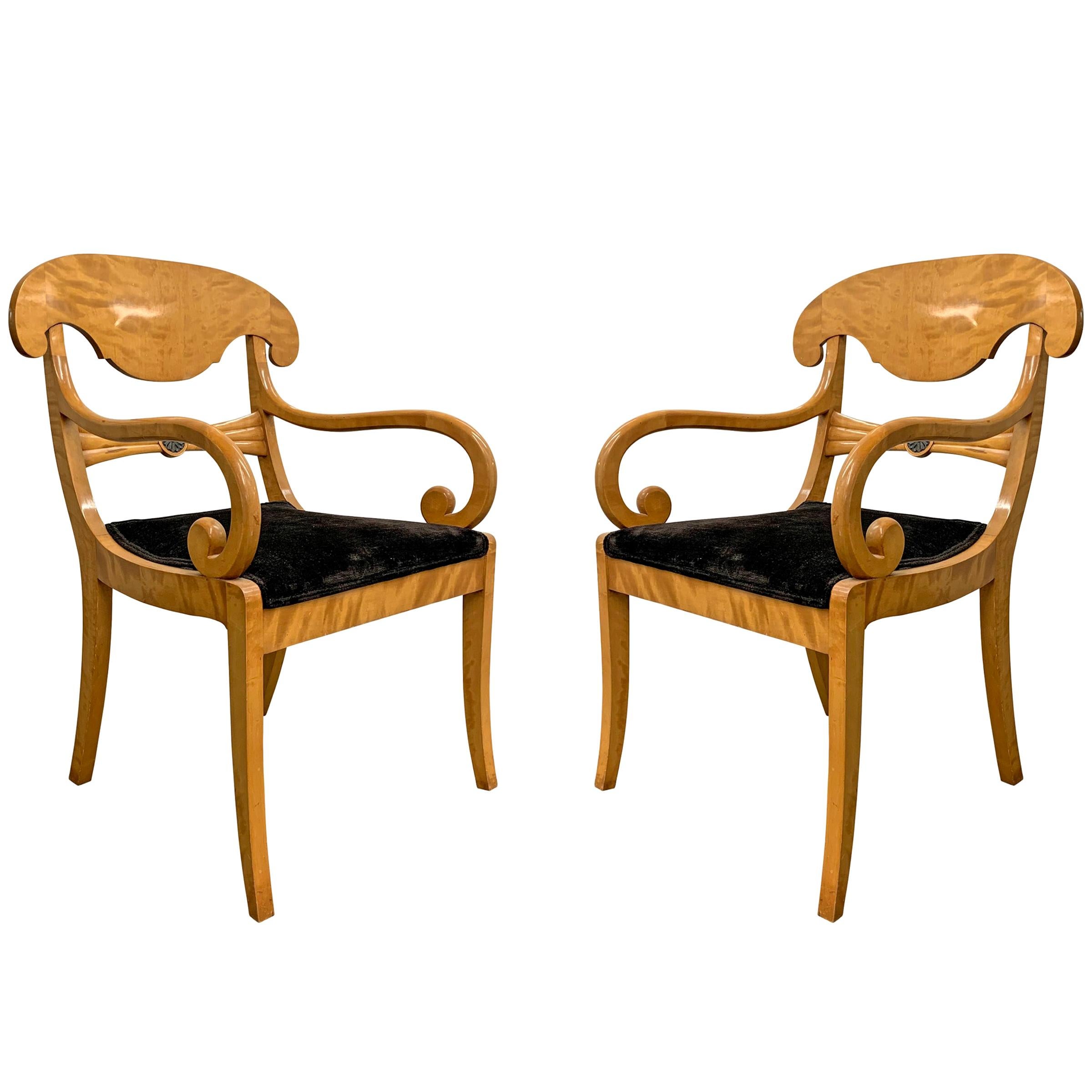 Pair of 19th Century Swedish Karl Johan Chairs