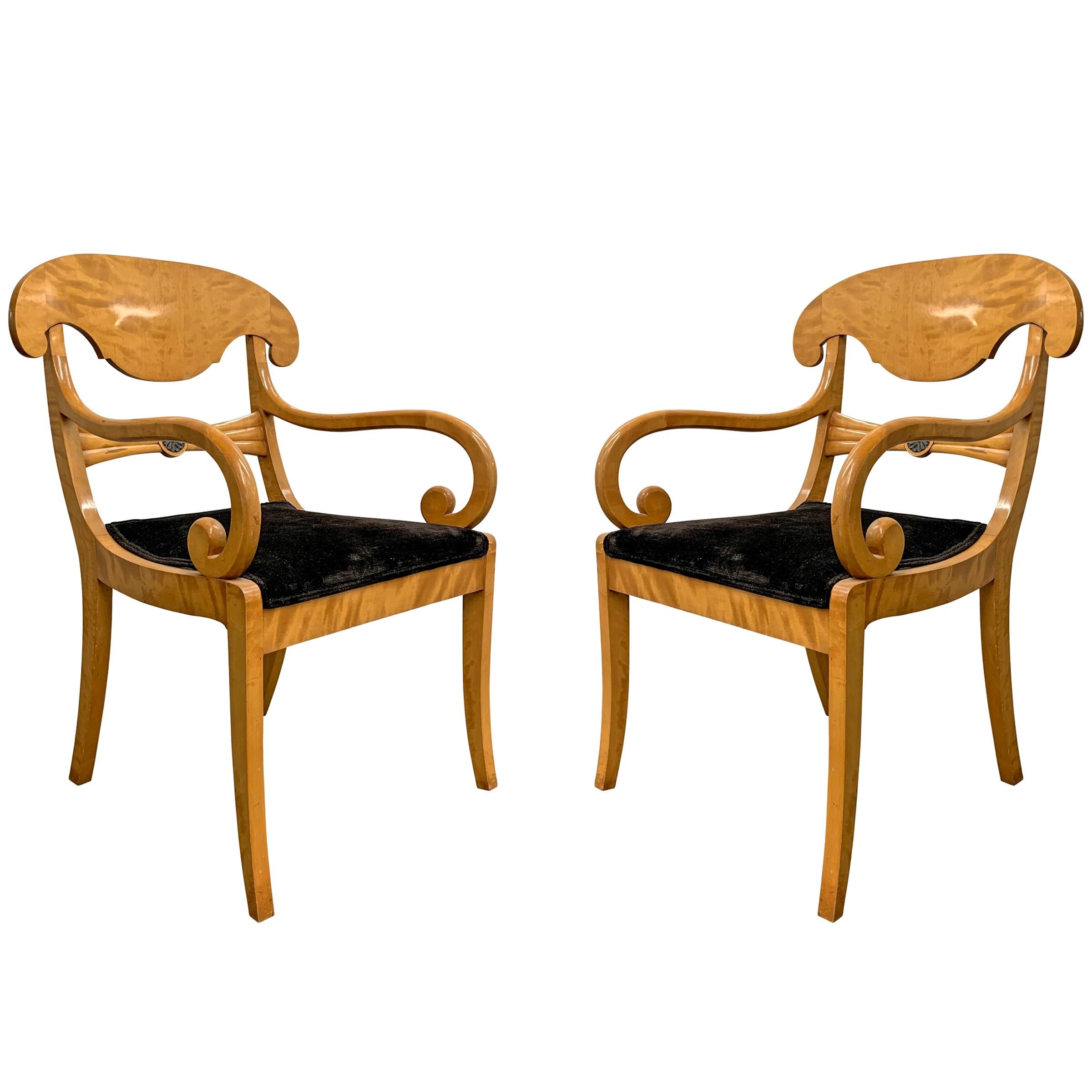 Pair of 19th Century Swedish Karl Johan Chairs