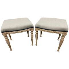 Pair of 19th Century Swedish Late Gustavian Footstools by Ephraim Ståhl