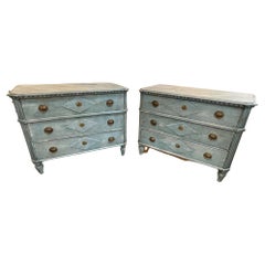 Pair of 19th Century Swedish Neo Classical Commodes