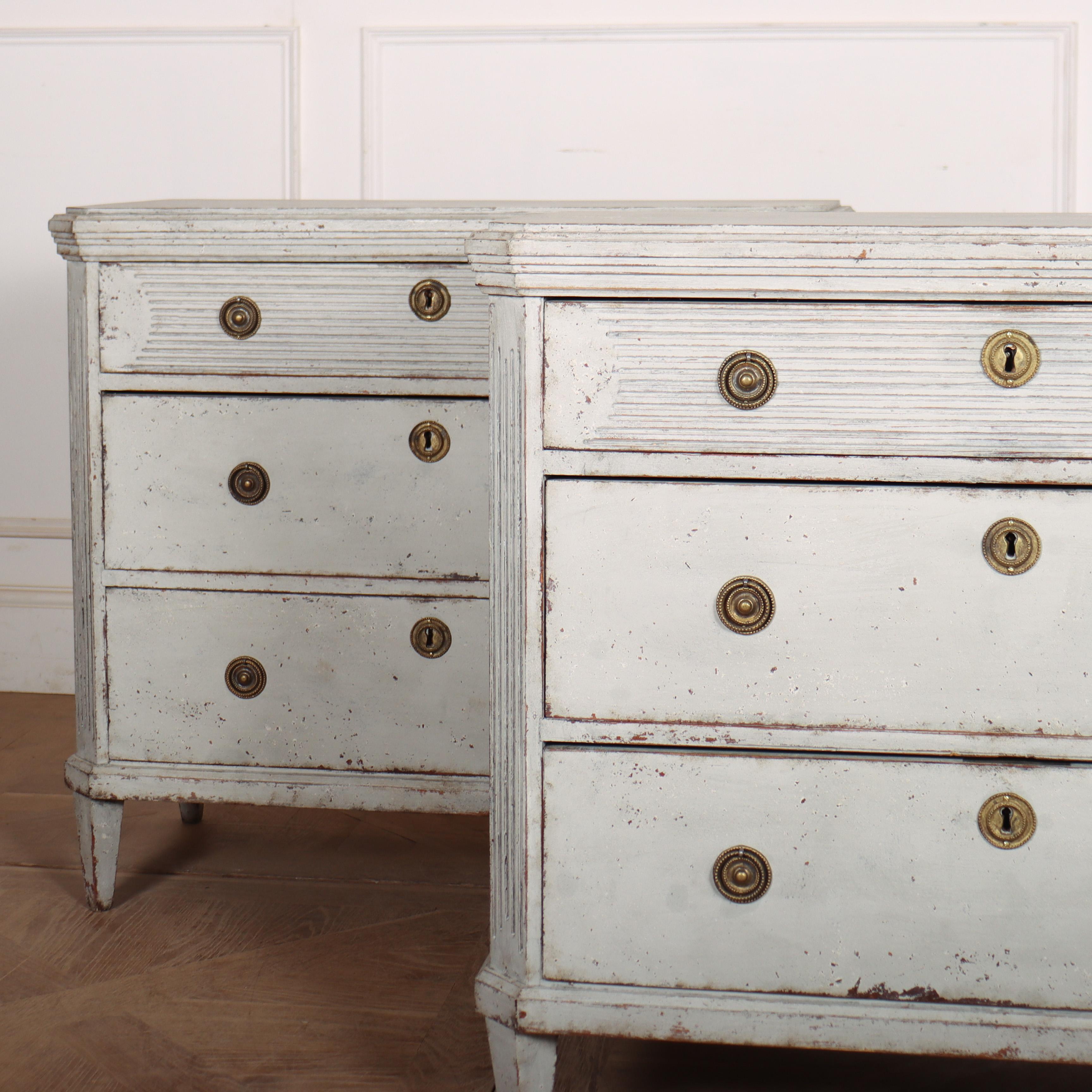 Pair of late 19th century Swedish painted pine commodes. 1890. 

Code: 9060

Dimensions:
W: 34.5