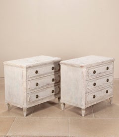 Pair of 19th Century Swedish Painted Commodes