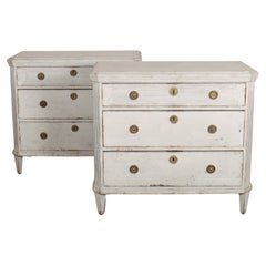 Pair of 19th Century Swedish Painted Commodes