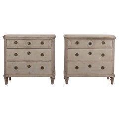 Pair of 19th Century Swedish Painted Commodes