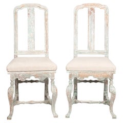 Pair of 19th Century Swedish Rococo Chairs