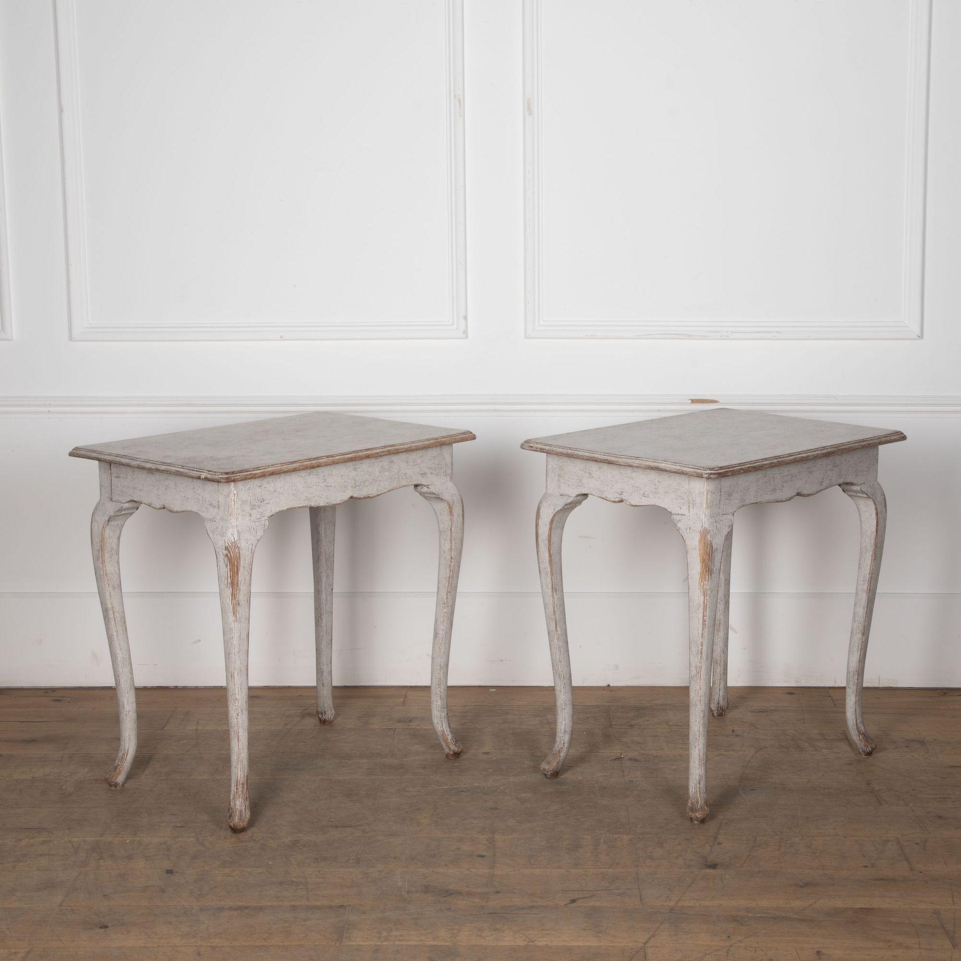 Pair of 19th Century Swedish Rococo Style Side Tables In Good Condition For Sale In Gloucestershire, GB