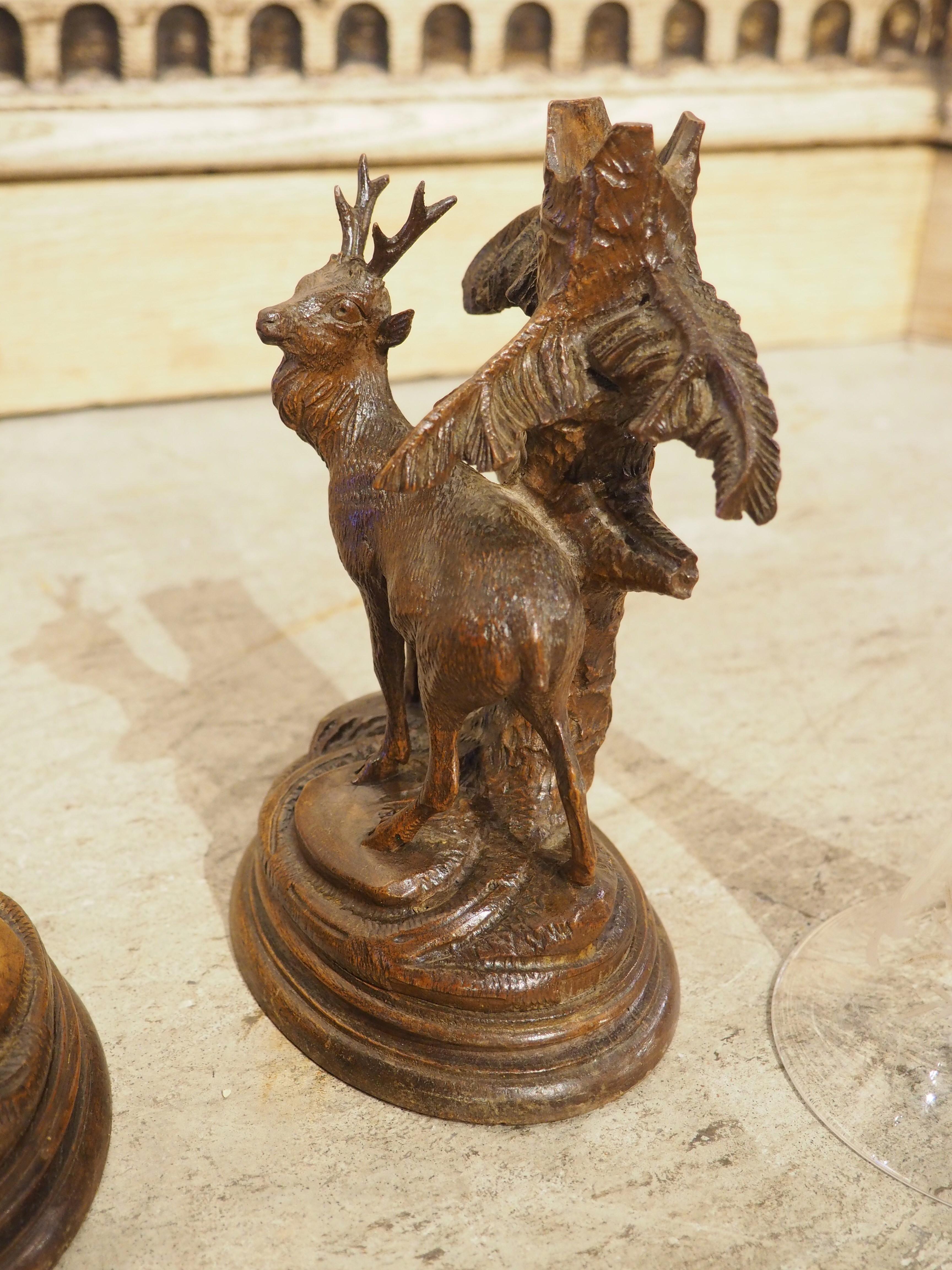 Since the early 1800’s, the term “Black Forest” has been used to describe elaborate wood carvings, often showcasing animals in a realistic manner. The name was derived from the eponymous area of Germany, where the style was thought to have