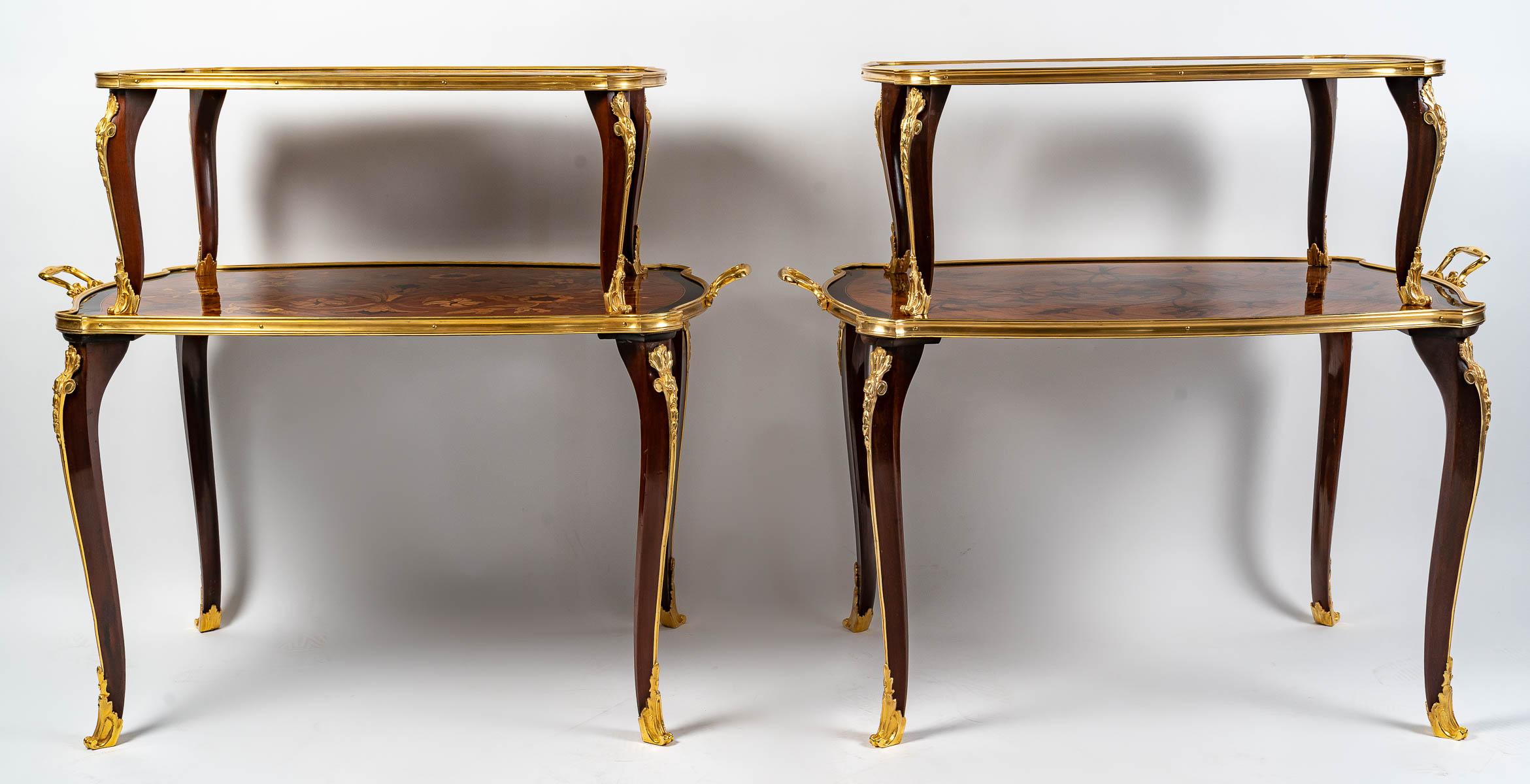 French Pair of 19th Century Tea Tables, Napoleon III Period