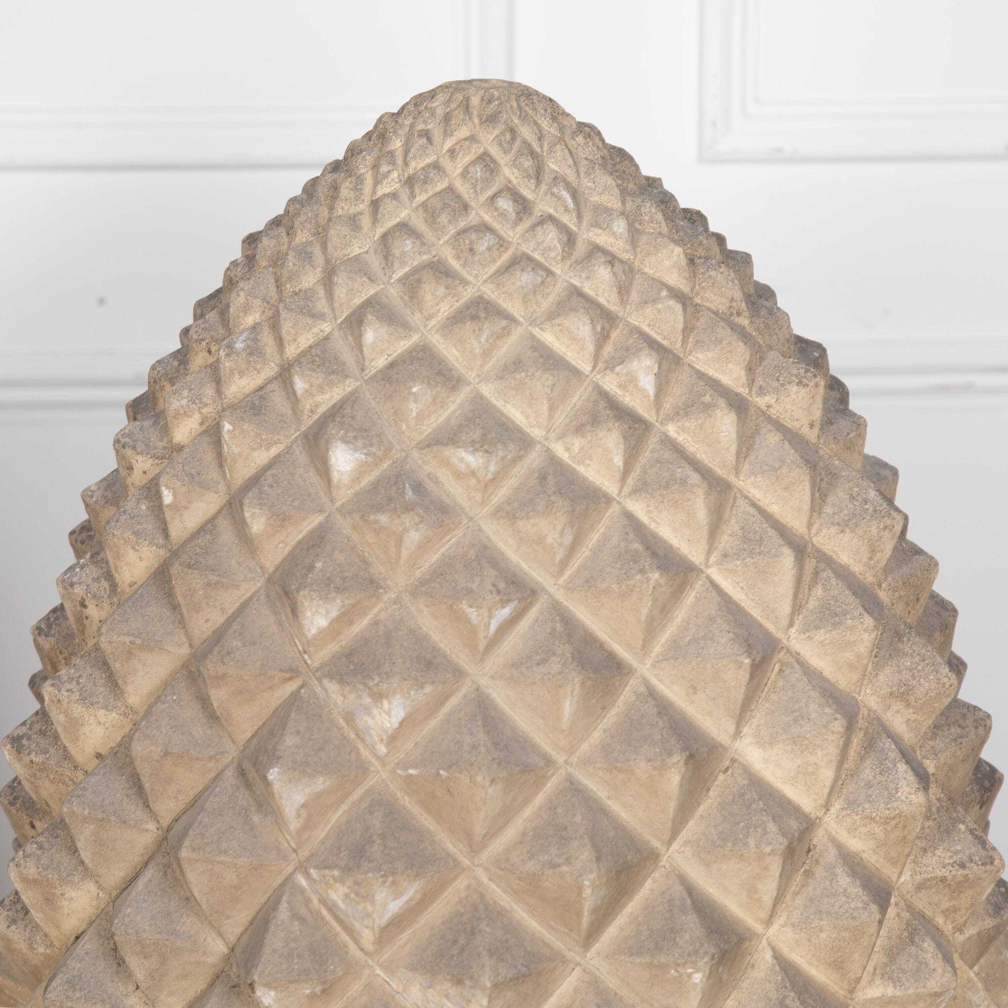 Pair of 19th Century Terracotta Pineapple Finials by J.M.Blashfield 2