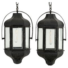 Antique Pair of 19th Century Tole Lanterns