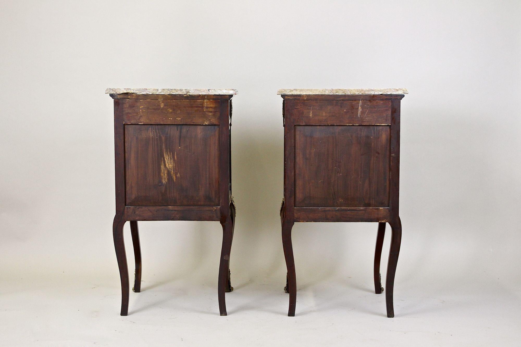 Pair of 19th Century Transitional Pillar Commodes/ Side Tables, France Ca. 1870 For Sale 12