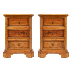 Pair of 19th Century Tuscan Walnut Bedside Tables