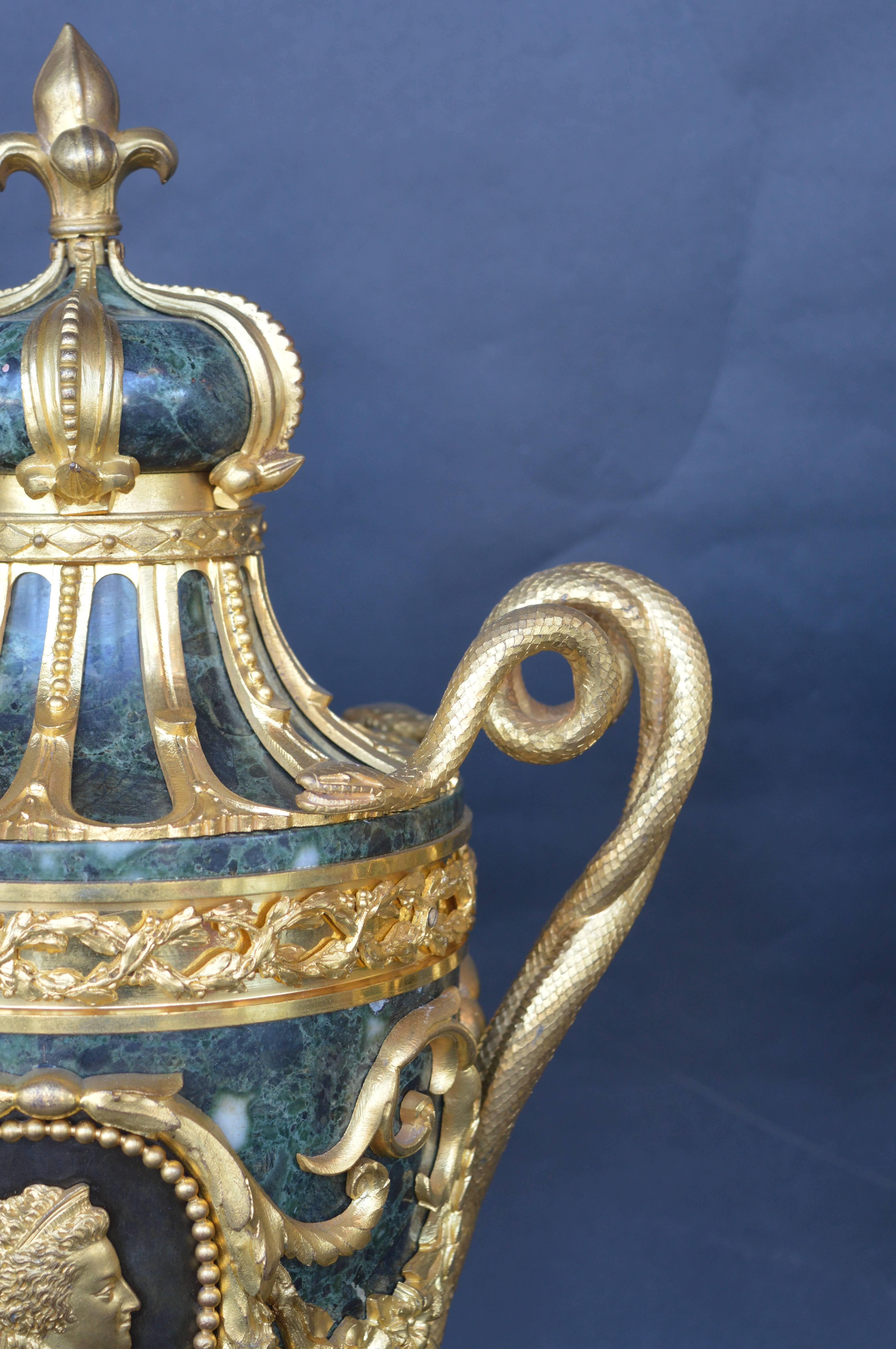 French Pair of 19th Century Urns For Sale