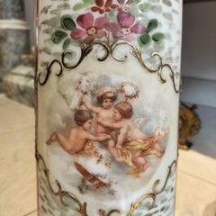 Coppia di vasi in vetro opalino del XIX secolo