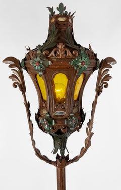 Pair of Venetian Lanterns 19th Century Italian Gondola Lamps Baroque Style