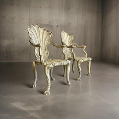 Coppia di sedie a grotta veneziane del XIX secolo