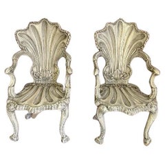 Pair of 19th century Venetian grotto chairs