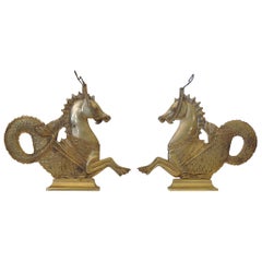 Antique Pair of 19th Century Venetian Sea Horses