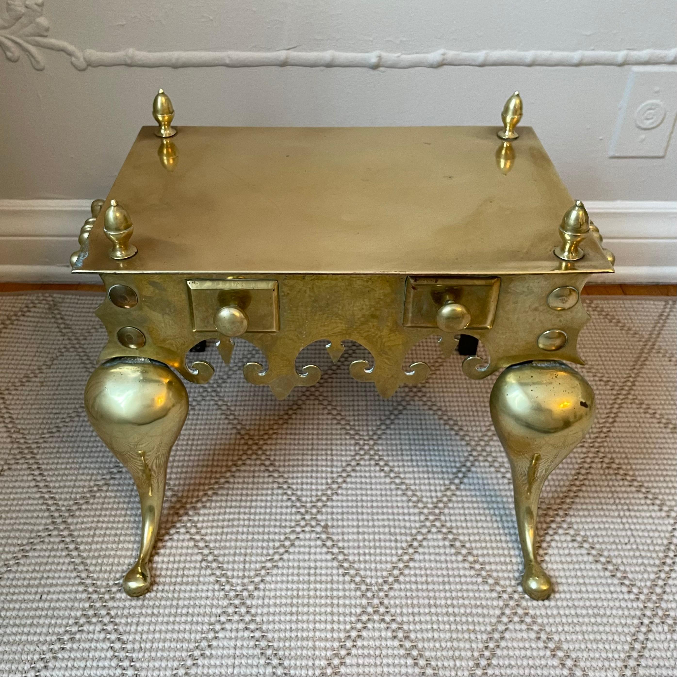 Pair of 19th Century Victorian Brass Footman Stools 8