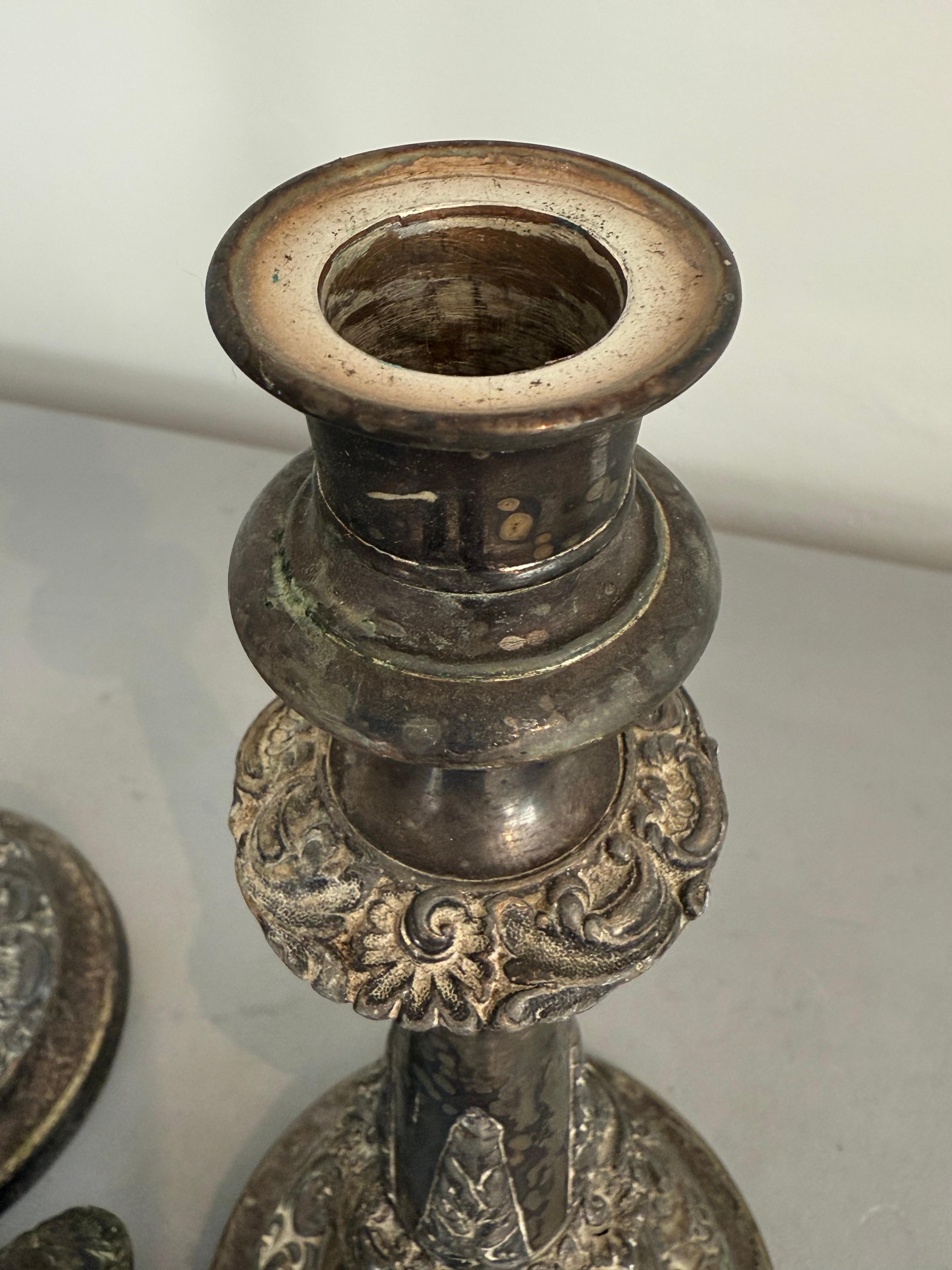 Pair Of 19th Century Victorian Candlesticks For Sale 1