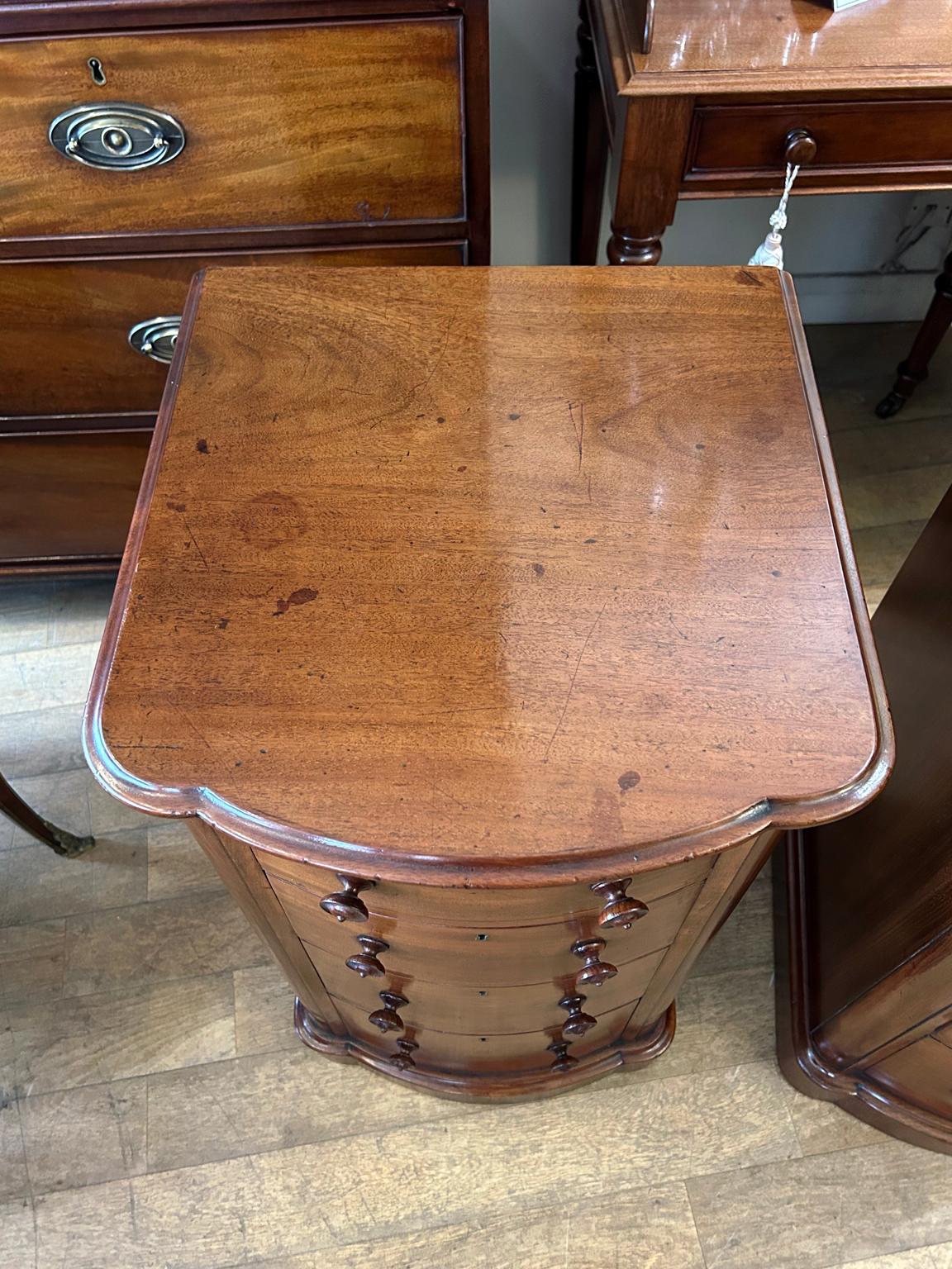 Pair of 19th Century Victorian Mahogany Bedside Tables 2