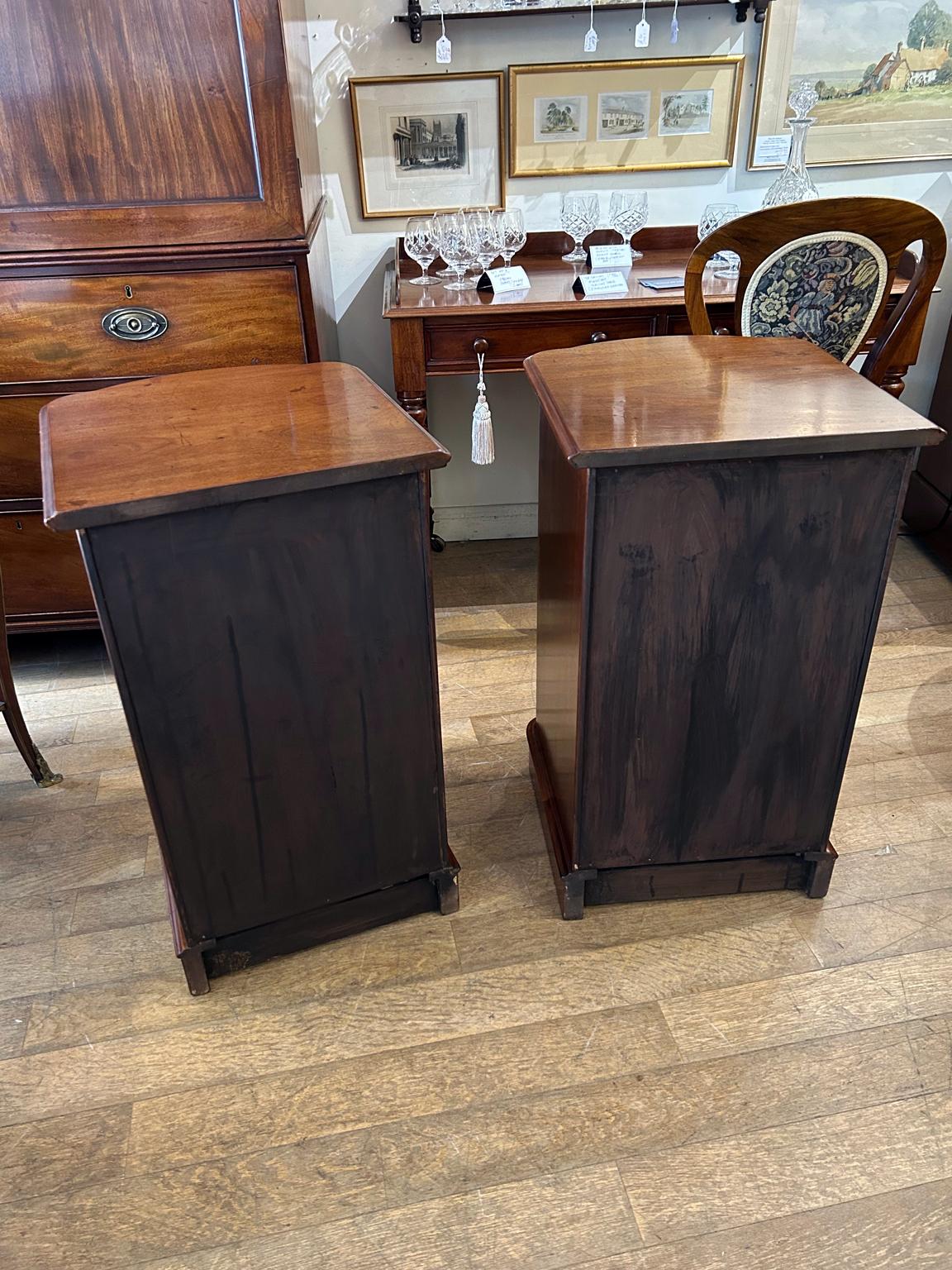 Pair of 19th Century Victorian Mahogany Bedside Tables 4