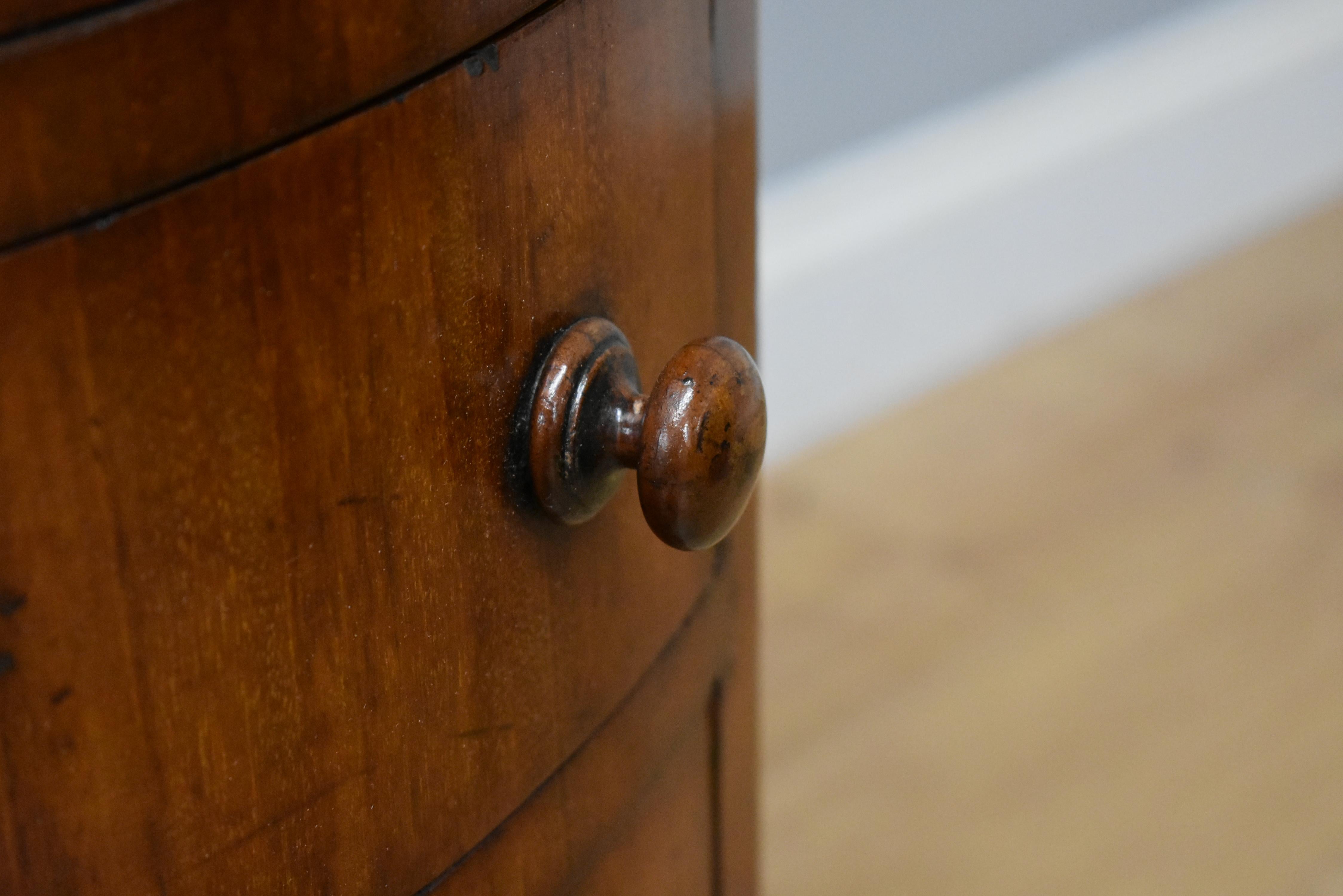 Pair of 19th Century Victorian Mahogany Bow Front Chests 2