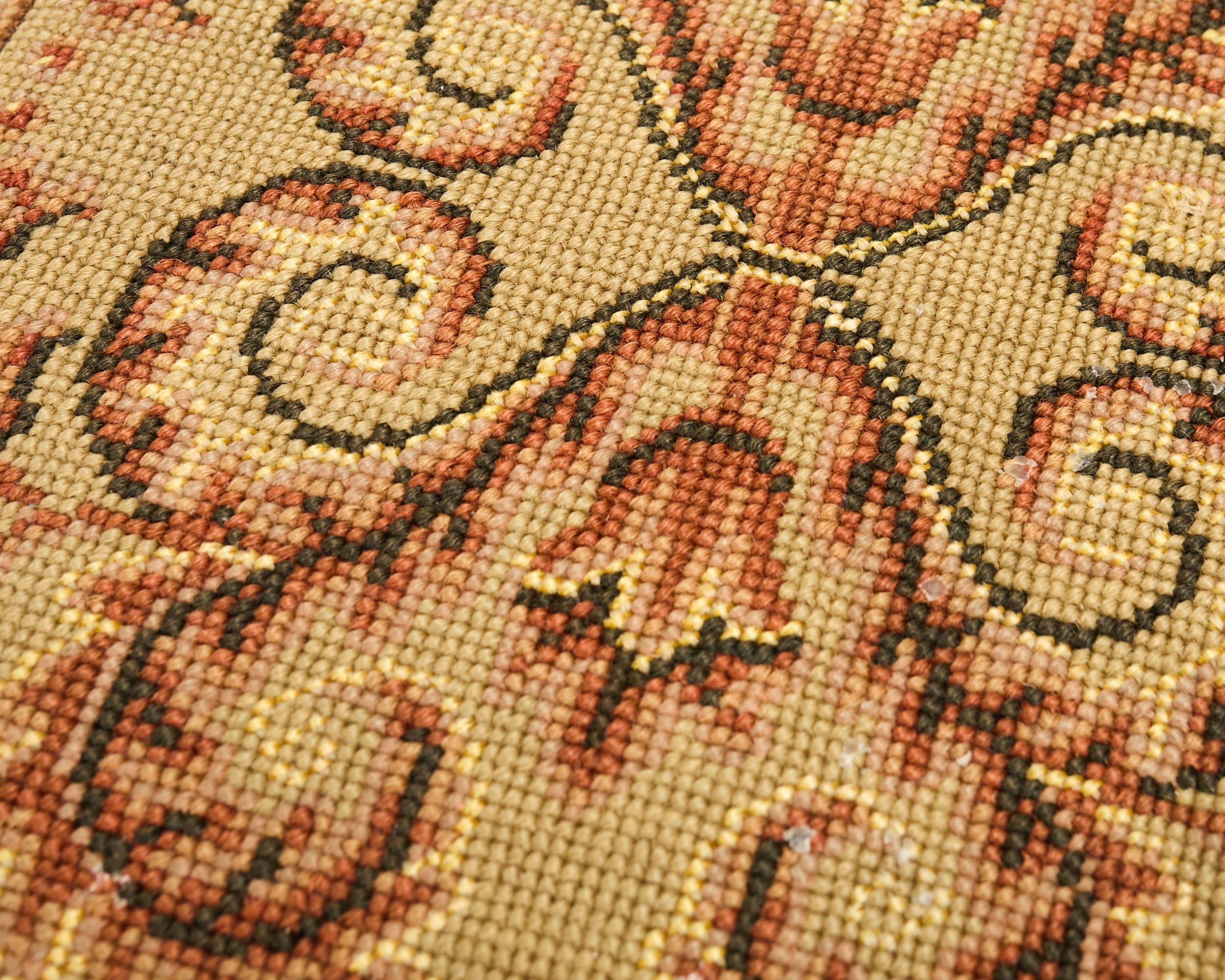 Pair of 19th Century Victorian Needlepoint Square Footstools For Sale 5